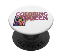 Coloring Queen of Colours Attività della matita pasticceria PopSockets PopGrip Adesivo