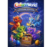 ColoriniWorld - Dragon Edition: A Fun and Easy Dragon Coloring Book for Kids - 30 Cute Dragons, Big Simple Designs, Bold Lines & a Special Surprise Page