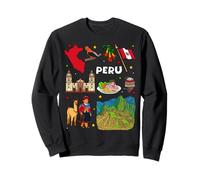 colorito, Perù, Mappa, e, Cultura, Icone, Viaggiare, Illustrazione Felpa