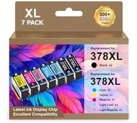 ColorKing 378 378XL Cartucce d'inchiostro sostitutive per Epson 378 Epson 378XL Multipack per Epson Expression Photo XP8500 XP8505 XP8600 XP8605 XP8700 XP-15000 (7 Pacchetti)
