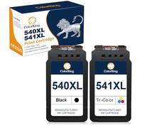 ColorKing PG-540XL CL-541XL Cartucce 540XL 541XL Multipack Compatibile per Cartucce Canon 540 541 XL per Canon Pixma MG3650s TS5150 TS5151 MG3600 MG3650 MG4250 MX475 MX515 (1 Nero, 1 Tricolore)