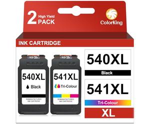ColorKing PG-540XL CL-541XL Compatibile per Cartucce Canon 540 541 XL
