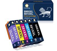 ColorKing PGI-580XXL CLI-581XXL Compatibile per Canon 580 581 Cartucce d'inchiostro per Pixma TS8350 TS8150 TS8151 TS8152 TS8250 TS8251 TS8252 TS8351 TS8352 TS9150 TS9155 (Includere Foto Blu)