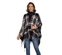 colornival Elegante Mantella da Donna con Fronte Aperto Poncho Morbido, Adatto per Primavera, Autunno e Inverno