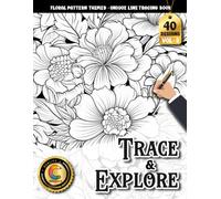 COLOROO Ink Tracing Book: Floral Pattern for Confidence Building and Skill Development: Line Tracing Book Adult | Beginner-Friendly Practice with Bold Blossoms and Easy-to-Follow Artwork