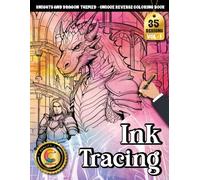 COLOROO Ink Tracing Book: Knights and Dragons for Relaxation and Creative Focus: Line Tracing Book Adult for Fantasy Enthusiasts | Build Confidence with Bold Medieval Scenes and Smooth Guided Paths