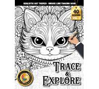 COLOROO Ink Tracing Book: Realistic Cat Illustrations for Calmness and Drawing Confidence: Creative Art Activity for Adults | Enhance Concentration ... Cat-Themed Images and Smooth Ink Guides