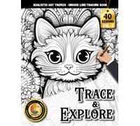COLOROO Ink Tracing Book: Realistic Cat Portraits for Stress Relief and Artistic Growth: Line Drawing Practice for Beginners | Enjoy Mindful ... Cat Designs and Easy-to-Follow Outlines
