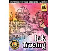 COLOROO Ink Tracing Book: Steampunk Locations for Calm Creative Escape: Tracing Art Book for Creative Hobby Enthusiasts | Build Confidence with Intricate Mechanical Cityscapes and Guided Line Designs