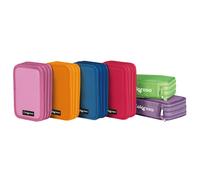Colorosa - 368300.1 - Astuccio Colors 3 zip - 13 x 20 x 7,5 cm - tessuto - colori assortiti - Colorosa - 100973 - Conf. da 6 Pz. - 368300.1