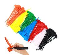 Colors Nylon Cable Ties, Cable Ties Management Organizer, 250 Pack 7 Color Heavy Duty Cord Organizer for Home Office Apartment School Car Desk Computer Data Center Industrial Applications