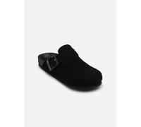 Colors of California - Cow suede bio sabot with buckles Nero - Zoccoli 38 Nero