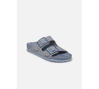 Colors of California - Cow suede bio with two buckles Blu - Zoccoli 37 Blu