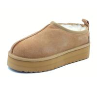 Colors of California HC.SHEARPLA3 Tan mammut per Donna in camoscio con zeppa