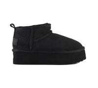 Colors of California Platform Sheepskin Suede Boot Color Bla, Size 36 EU BLA 36