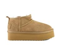 Colors of California Platform Sheepskin Suede Boot Color Bla, Size 36 EU BLA 36