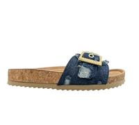 Colors of California Sandalo monofascia in denim (Blu, Sistema Taglie Calzature EU, Adulto, Numero, Media, 41)