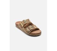 Colors of California - Two buckle sandal in rafia Beige - Sandali e scarpe aperte 37 Beige