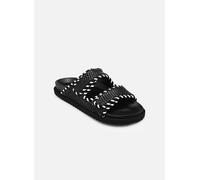 Colors of California - Two strap sandal in raffia Nero - Zoccoli 41 Nero