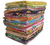 Colors Of India, Confezione da 5 Pezzi, a Whole Sale Kantha Quilts Tribale in Stile Vintage, in Cotone, Motivo: Plaid Rally Toppe in Colori Assortiti