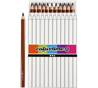 Colortime 12-Piece Coloured Pencils, Brown