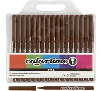 Colortime Drawing pens, Brown, One Size