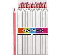 Colortime - Driehoekige Jumbo kleurpotloden - Roze 12st. (Video Game)
