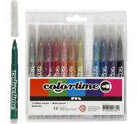 CREATIV COMPANY Colortime - Marker 4,2 mm - Glitter - 12 pz (37371)