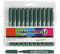 Colortime Marker, 5 mm line, green, 12pcs