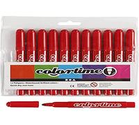 Colortime Marker, 5 mm line, red, 12pcs