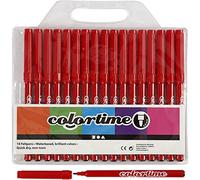 Colortime pennarelli, 2 Linea mm, Rosso, 18 Pezzi.
