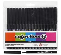 Colortime - Pennarello 18 pezzi, colore: Nero