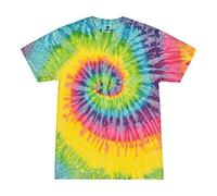 Colortone Maglietta Batik Unisex 'Swirl' | Maglietta Uomo Manica Corta Maglietta Hippie Donna S - 5XL | Abbigliamento Flower Power Donna Uomo Cotone | Disegno Batik Tinto a Mano | Saturn, M