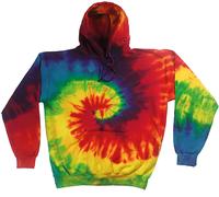Colortone Rainbow Tie-Dye Unisex Hoodie TD31M-Long manica con cappuccio con capp