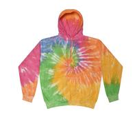 Colortone Rainbow Tie-Dye Unisex Hoodie TD31M-Long manica con cappuccio con capp