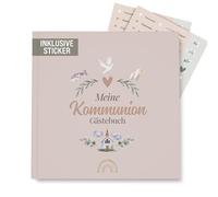 colortouch Libro degli ospiti per comunione con adesivo, libro della comunione da compilare, 70 pagine per fai da te, regalo per la comunione e album dei ricordi per la festa della comunione