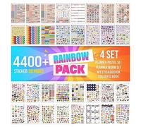 colortouch Planer Stickers Set - 4400 pezzi, 56 fogli di adesivi per agenda mensile - Scrapbook Sticker album fotografico per calendario, planner, organizzatore, agenda, diario, taccuino, bullet