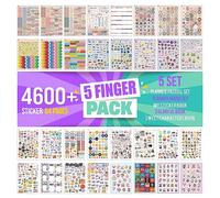 colortouch Planner Stickers Set - 4600 pezzi, 64 fogli adesivi - Album fotografico per calendario, organizzatore, agenda, diario, agenda mensile, quaderno, bullet journal - bambini, ragazze, adulti