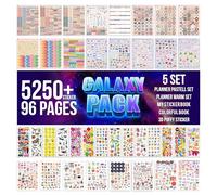 colortouch Set di adesivi 3D, 5250 + pezzi 96 fogli di adesivi gonfiati 3D per bambini, adesivi per bambini - Bullet Journal, album di adesivi, scrapbook adulti dinosauri auto animali