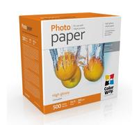 ColorWay Carta fotografica High Glossy, 260 g/m², 10 x 15 cm, 500 fogli, superficie lucida premium per stampe vivaci