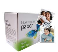 Colorway PrintPro - Carta fotografica lucida, 230g, 500 fogli, 10x15 cm, asciugatura immediata, impermeabile per tutte le stampanti a getto d'inchiostro
