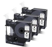 COLORWING Compatibile con Dymo White on Clear Label Tape D1 45020 S0720600, 1/2'' W x 23' L, per DYMO Label Maker LabelManager COLORPOP 160 280 360D 420P 450, confezione da 3