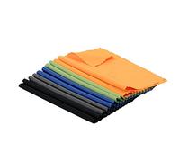 ColorYourLife 10-Pack Microfiber Cleaning Cloths for Apple iPad, Tablets, Lenses, LCD monitor, TV, Camera, Glasses, Optics etc in Retail Packaging, 7'' x 6'' & Green + Orange + Royal blue + Black + Dark Grey
