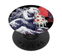 Colossal Chew Kaiju Beaver Pizza Mostro Giappone Art PopSockets PopGrip Adesivo