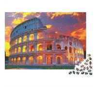 Colosseo e tramonto Puzzles 1000 Pezzi In cartone Spesso, Un Puzzles Per Enigma Per Il Relax Mentale, Ideale Per Partita Puzzle Game, Puzzle 38x26cm/1000pcs