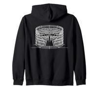 Colosseo Linework Amante della Storia Felpa con Cappuccio
