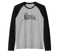 Colosseo Liniearte Appassionati Storia Maglia con Maniche Raglan