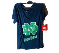 Colosseo Notre Dame ND Maglietta Donna A V Manica Corta LARGE