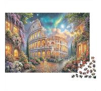 Colosseo Notturno Romantico Puzzle 1000 Pezzi Colosseo in scena romantica al tramonto, idea regalo, gioco stimolante, divertente per famiglie