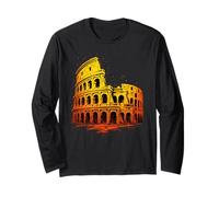 Colosseo Roma Landmark Design Maglia a Manica